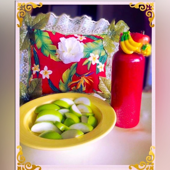 Teacher Gift Hand Crafted Fruit Passion Gypsy Bottle Tropical Beachy Decor - Picture 3 of 5